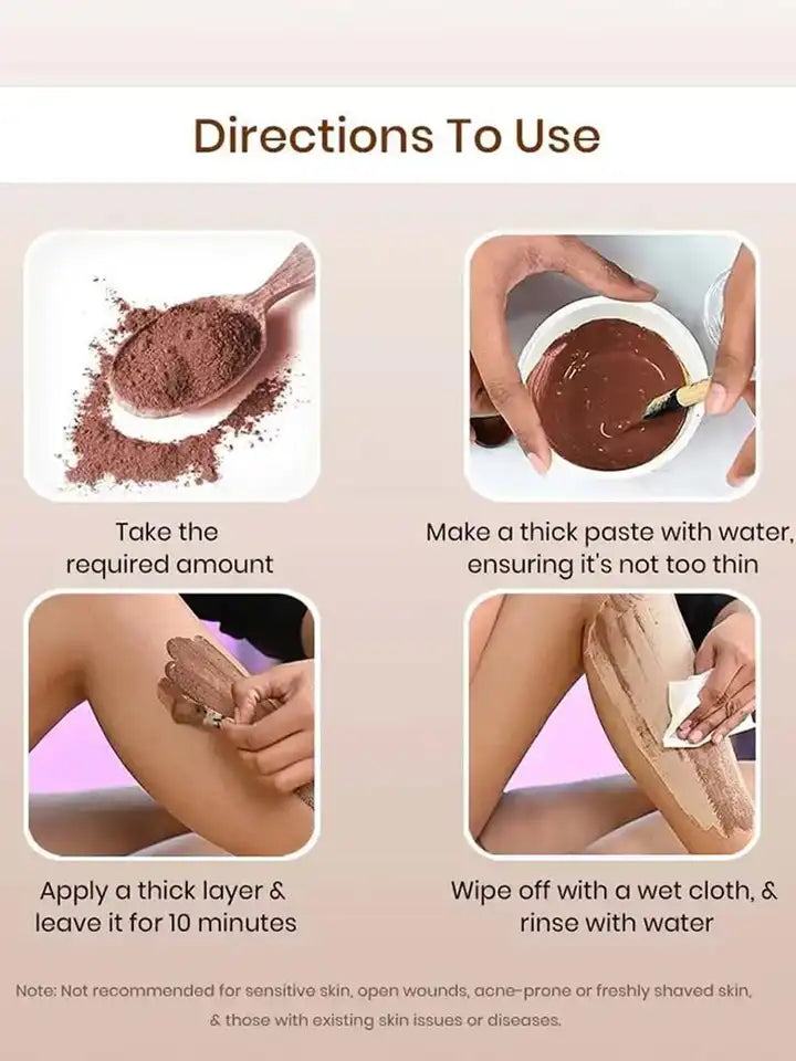 4-in-1 Rose Body Hair Removal Wax Powder Mask